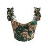 Top Camisola Floral con Lazo de Verano Más Vendido, Bralette Estilo Francés Estampado Dulce y Sexy con Aros y Copas