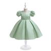 Nova pettiskirt de raparigas europeias e americanas transfronteiriças performance vestido de noite manga puff princesa vestido de passarela das meninas vestido de piano