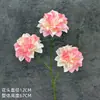 Flor artificial haste única com 3 peônias, fundo para salão de casamento, decoração de sala de estar em casa, flores de nenúfar artificiais atacado