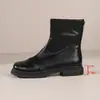 Botines estilo Martin para mujer con forro de polar, nuevos otoño/invierno 2026, botines de tacón grueso adelgazantes, botines de tobillo estilo francés, botines cortos adelgazantes inspirados en Chanel