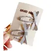 Versión coreana de horquilla de lazo simple de temperamento para niños, anillo para el pelo, niñas, 5 cm, pinza BB, accesorios para el pelo, flequillo, pinza lateral, venta al por mayor