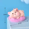Miniatura paisagem suculenta musgo desenho animado porco fofo figura acessórios de bolo decoração DIY carro desktop pequeno ornamento
