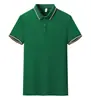 Camisas Polo de Tamanho Grande com Impressão de Logo Personalizado, Roupa de Trabalho de Seda de Gelo e Algodão de Verão Transfronteiriça, Roupa de Trabalho para Equipe, Camisetas de Manga Curta Feitas Sob Medida