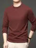 Nueva colección de otoño 2025: Camiseta de color liso, cuello alto, manga larga, corte holgado, resistente a las arrugas para hombre, adecuada como top casual o camiseta interior