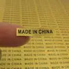 Adesivo Rótulo de Papel MADE IN CHINA Feito na China Inglês Local de Origem Exportação Caixa Externa Adesivo