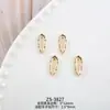 Marco Hueco de Cobre Puro Color Oro Conservante Corazón Octágono Rombus Adecuado para Marco de Diamante Swarovski Accesorios para Uñas