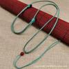 Corda Pendente de Nó de Abacaxi 2mm Tecida à Mão Unissex Pingente de Ágata Jade Pingente de Colar de Cristal Corda Pendente Fio Vermelho