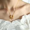 Collar europeo y americano estilo ins sol estrella clavícula cadena chapado en oro 18k nicho avanzado lujo ligero versátil para mujer exquisito diseño con sentido