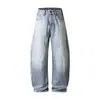 Roupas Masculinas Fengshe / 2026 Novo Design Simples Europeu e Americano Jeans Largos Margiela Calças Curvas Versáteis