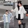 Chaqueta con capucha para niña, Primavera y Otoño 2026, Nueva Moda Elegante, Cárdigan, Chaqueta de Béisbol, Sudadera de Otoño