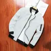 Chaqueta de hombre de moda, cárdigan fino informal de primavera y otoño, abrigo de cuello alto con cremallera para jóvenes y de mediana edad, de talla grande