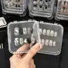 Caja de Almacenamiento para Uñas Postizas al por Mayor Caja de Almacenamiento Estilo Ins Caja de Almacenamiento para Uñas Postizas Caja Transparente para Uñas Postizas
