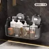 Estante con ventosa, caja de almacenamiento sin taladro para pared para baño, cocina, lavabo y tocador para cosméticos