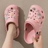 Zapatos de Cueva de Suela Gruesa para Mujer Verano para Exterior 2025 Nuevas Sandalias de Playa Antideslizantes Tacón Aumentado Pantuflas de Eva