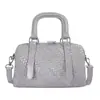 Bolso de bolos vintage con patrón tejido para mujer, bolso de mano y bolso cruzado versátil, bolso tipo almohada de nicho de alta gama, bolso de hombro
