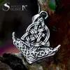 Guerrero de Acero Vikingo Nudo Celta Colgante de Acero Inoxidable Venta al por Mayor Comercio Exterior Vintage Colgante de Collar de Ancla de Acero de Titanio