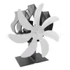 Ventilador de chimenea de estilo llama de alta venta transfronteriza, ventilador de calefacción de potencia térmica de leña de fuego real, ventilador de estufa silencioso de arranque automático