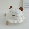 Benhui - Sombrero de pescador para bebé, primavera y otoño, bonito estilo coreano, protector solar y parasol para exteriores, transpirable, de ala grande, para niños y niñas