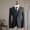 Terno de Casamento Elegante Estilo Britânico para Noivo Bonito Terno de Qualidade Roupa de Trabalho Slim para Homem Roupa Formal para Negócios