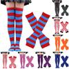 Calcetines navideños, calcetines de vestir, Halloween, accesorios de cosplay, calcetines altos, calcetines de rayas para Acción de Gracias, guantes, calcetines, traje.
