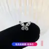 Pendientes de aleación de titanio F136 con mariposa de circonio, clavo para el lóbulo de la oreja con rosca interna, clavo para el labio, joyería para perforación corporal G23 de titanio, venta al por mayor