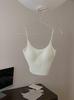 Camisola de Seda de Hielo con Copa de Aire, Tirantes Cruzados, Tubo, Ropa Interior, Espalda Bonita, Ajustado, Estilo Chica Caliente, Cinturón Antideslizamiento para Mujer, Copa