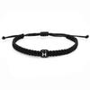Pulsera Tejida de Cuerda de Mano de Nuevo Estilo Europeo y Americano Transfronterizo con Cuentas Acrílicas Hechas a Mano con Letras Inglesas 26 Cuentas Pulsera Pulsera Venta al por Mayor