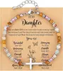 Pulsera de Rebaja Amazon Piedra Shoushan Piedra Natural Ajustable Personalizada Pulsera de Cuentas Cruz Regalo de Cumpleaños con Tarjeta