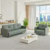 Sofá pequeño para apartamento, sala de estar moderna minimalista, sofá de línea recta de cuero para sala de estar, sofá para recepción de oficina