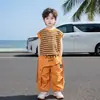 Conjunto de Verano sin Mangas para Niños 2026 Nuevo Estilo Ropa de Trabajo de Verano para Niños Conjunto de Dos Piezas Versátil Chaleco y Pantalones Largos Versión Coreana