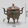 Fogão Boshan Retrô, Queimador de Incenso de Ponta de Dedo Dragão e Fênix, Queimador de Incenso Criativo Torre de Incenso, Queimador de Incenso Auspicioso, Ornamentos Zen para Casa