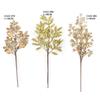 Venta al por mayor de fábrica decoración navideña de simulación decoración dorada con purpurina hoja baya árbol de Navidad ambiente festivo enchufable