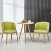 Juego de Mesa y Sillas de Negociación Imitación Madera Maciza Nórdica, Sillas Modernas Minimalistas, Mesa Redonda Creativa para Ocio, Sillas de Comedor para Cafetería y Tienda de Té de Leche