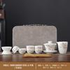 Novo Conjunto Estilo Chinês para Uso Doméstico, Conjunto de Chá de Luxo Leve de Alta Qualidade para Escritório Sala de Estar com Design de Flor de Glicínia, Personalizável para Comemoração Corporativa