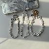 Cadena para Teléfono Móvil Cordón Corto Pulsera de Alta Gama con Forma de Perla Cadena de Mano con Cuentas de Cristal Colgante con Cuentas Pulsera para Bolso