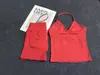 Df Nuevo Conjunto de Chalecos Deportivos, Sujetadores de Cuello Halter, Pantalones Cortos Deportivos para Correr al Aire Libre