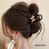 Presilha de Cabelo Versátil Estilo Coreano Penteado Acessório de Cabelo Presilha de Cabelo Color Block Acessório de Cabeça Toque de Luxo Novo Estilo 2026 Grande Volume de Cabelo Presilha de Tubarão para Mulheres