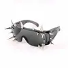 Óculos de Sol Cyberpunk com Tachas, Óculos de Sol Futuristas Europeus e Americanos Excêntricos com Espinhos, Populares para Festas, Apresentações e Festivais de Música