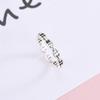 Plata S925 estilo japonés coreano simple anillo abierto de cadena japonesa retro artesanía antigua anillo de personalidad una generación de cabello