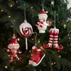 Nuevo Colgante de Plástico en Polvo Pegajoso Rojo Rojo y Blanco Colores en Polvo Colgante de Dibujos Animados Decoración para Colgar en Árbol de Navidad Ventana Stock Listo