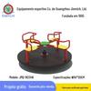 Cadeira Giratória Infantil de Jardim de Infância para Exterior, Várias Cadeiras Giratórias de Empurrar com as Mãos, Cavalo de Madeira de Equilíbrio Fitness para Várias Pessoas Mais Vendido