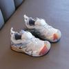 Sapatos para Meninos Outono 2024 Novo Tênis Infantil para Exterior Meninas Fivela Rotativa Solado Macio Sapatos de Montanhismo Tênis de Corrida