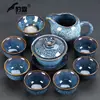 Juego de Tazas de Té Kung Fu Azules para Uso en Casa, Nuevo Modelo 2026 Tetera de Cerámica y Gaiwan, Adecuado para Oficina y Recepción de Invitados
