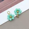 Contas Coloridas a Vácuo para Conservar a Cor Flor de Cristal Margarida Pingente Brincos Criativos DIY Puros Feitos à Mão Acessórios de Pérola de Imitação