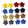 Otoño e Invierno Felpa Flocado Lindo Colorido Flores Flor de Cinco Pétalos Accesorios de Joyería Diadema DIY Pasadores Pendientes Joyería para Mujer