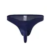Roupa Íntima Masculina Tanga Fio Dental Nariz de Elefante Seda Gelada Calça Avião Bolsa em U Cintura Baixa Tanga Fina Sexy Tanga Masculina
