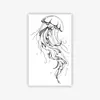 Adesivo de tatuagem de água-viva pontilhada preta e cinza, estilo cool de mar profundo, à prova d'água e duradouro, design requintado para o braço superior e ombro