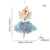 Enfeites de artesanato de Natal transfronteiriços, enfeites de menina bailarina em rede, decorações de anjo para pendurar na árvore de Natal, novos produtos