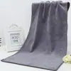 Venda por atacado 400g poliéster 35 * 75 toalha grande logotipo lettering salão de beleza absorvente Baotou toalha de fibra