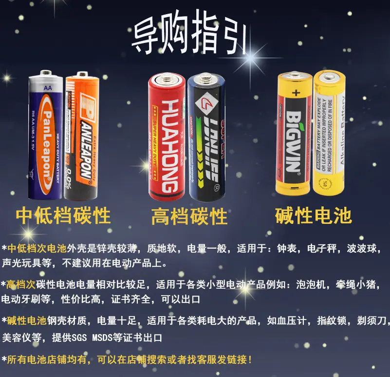 华力丰不同电池讲解